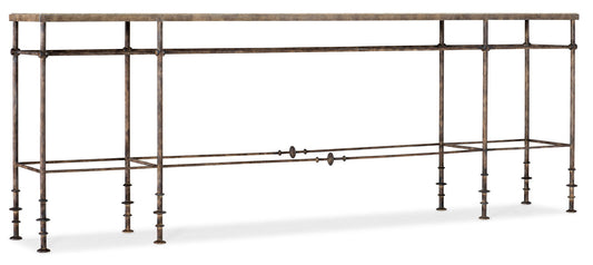 La Grange - St. James Metal And Stone Console - Dark Brown