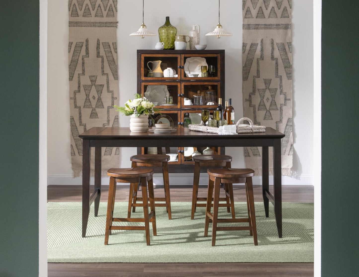 Fenmore - Display Cabinet - Mocha And Distressed Cherry
