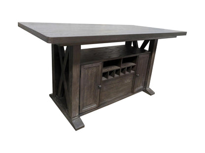 Briarwood - Complete Counter Height Table With Storage - Sable