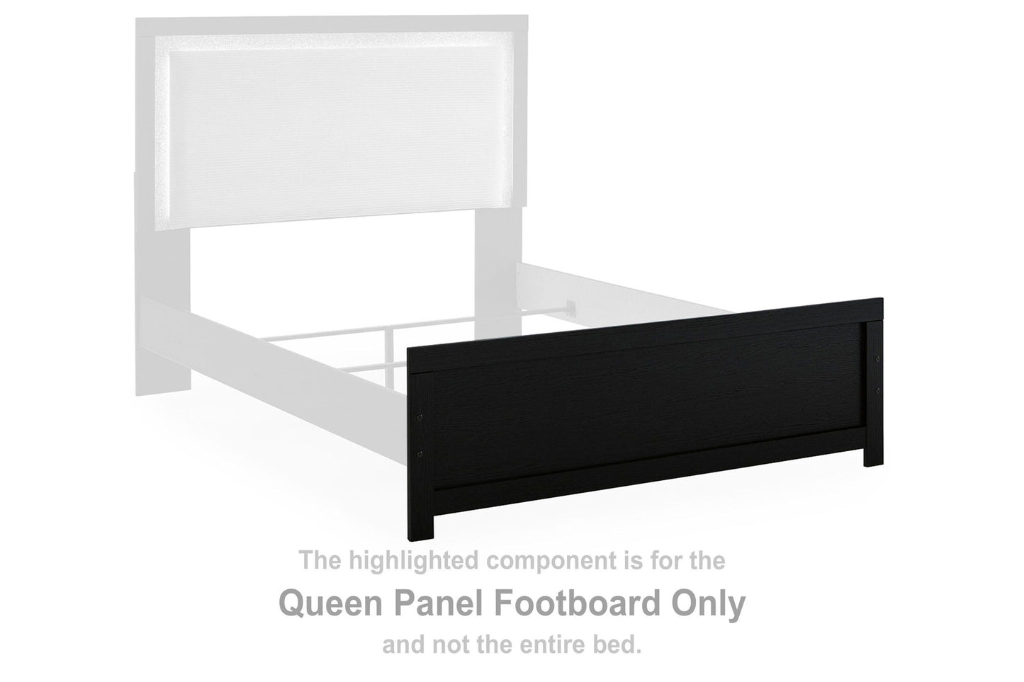 Maeling - Queen Panel Footboard - Black