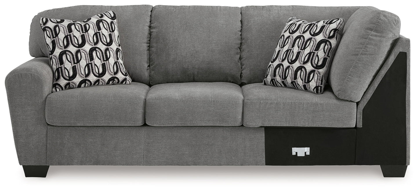 Birkdale Court - Laf Sofa With Corner Wedge - Gray