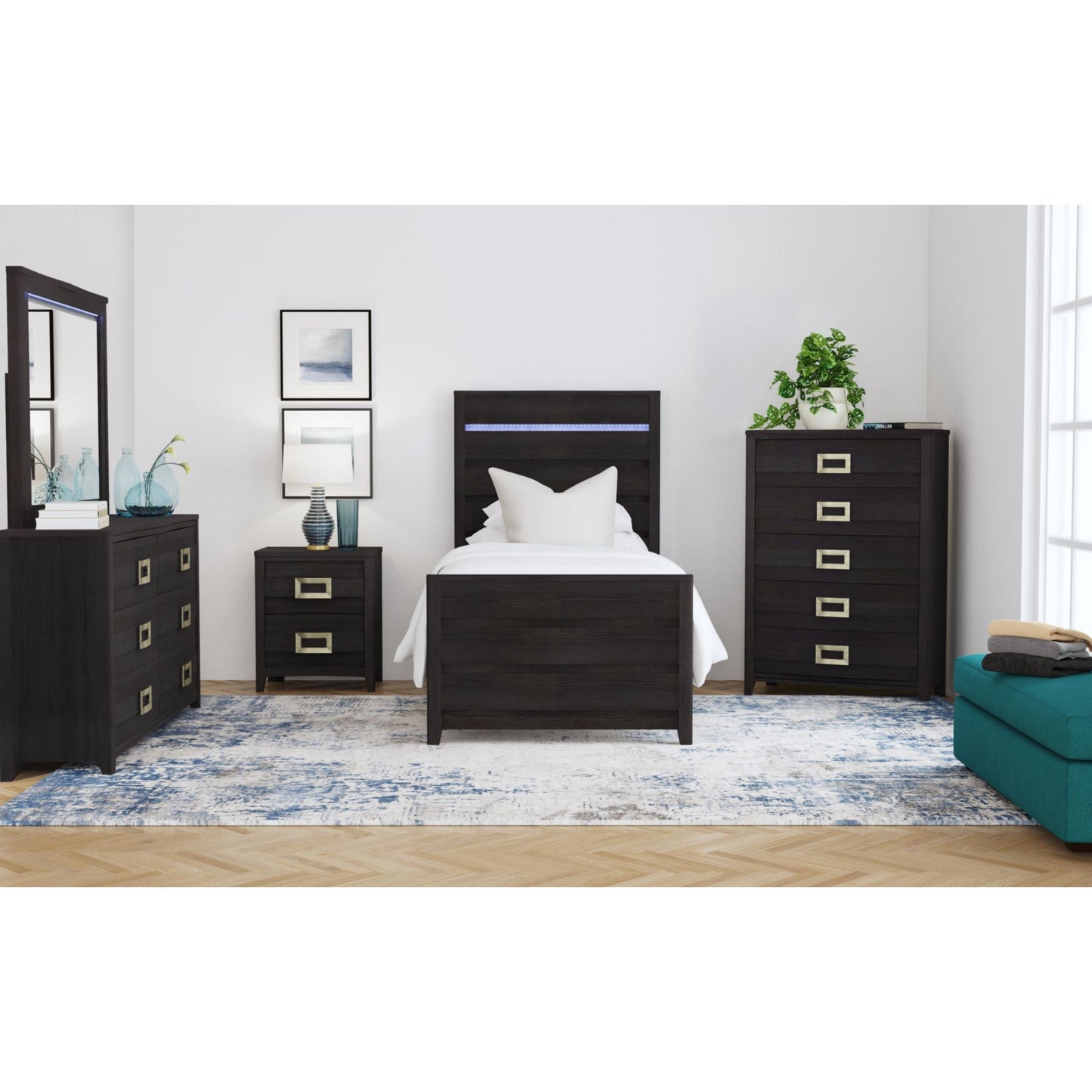 Tobias - Bed With LED