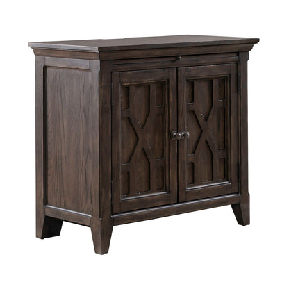 Paradise Valley - 2 Door Bedside Chest With Charging Station - Saddle Brown