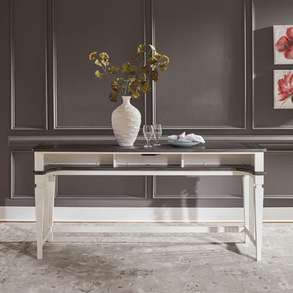 Allyson Park - 4 Piece Dining Room Set - Wirebrushed White / Charcoal