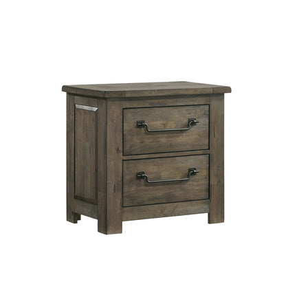 Maverick - Nightstand With USB - Gray