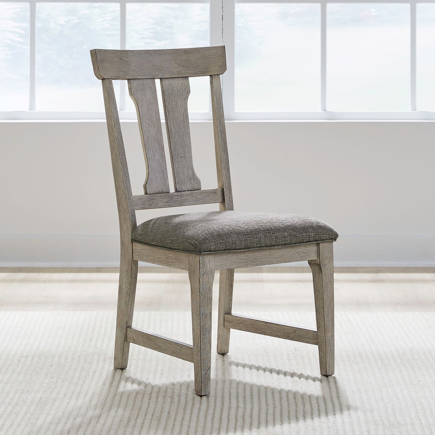 Hallendale - Splat Back Side Chair - Gravel Wash
