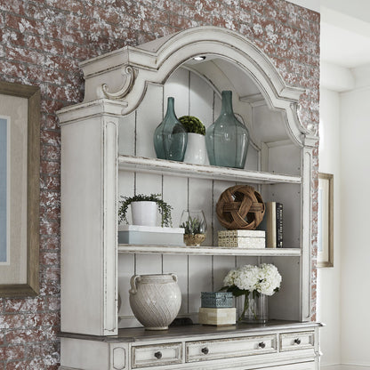 Magnolia Manor - Credenza Hutch - Antique White