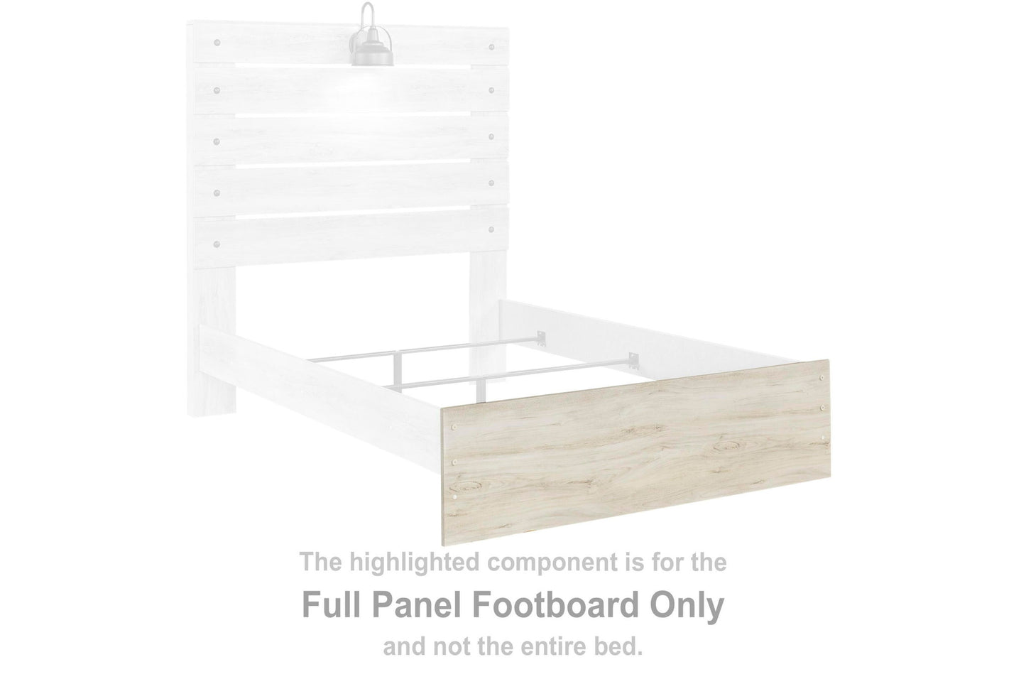 Cambeck - Full Panel Footboard - Whitewash