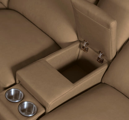 MS - Simone Six-Piece Power Reclining Sectional - Dark Brown