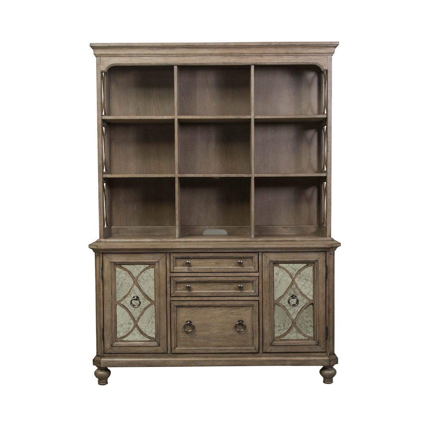 Simply Elegant - Credenza & Hutch - Heathered Taupe