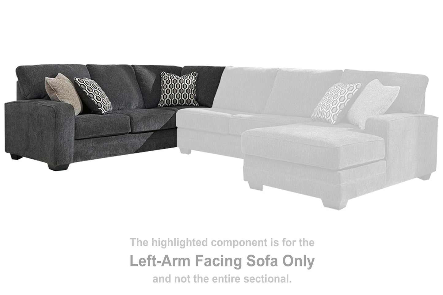 Tracling - LAF Sofa w/Corner Wedge - Slate
