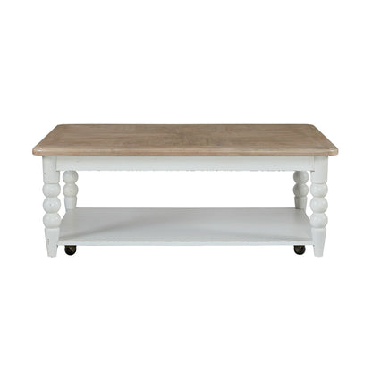 Turnberry Park - Rectangular Cocktail Table - Washed White
