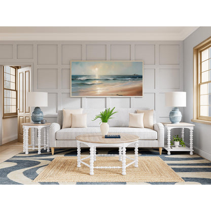 Rosalie - Rectangular Spindle End Table - White