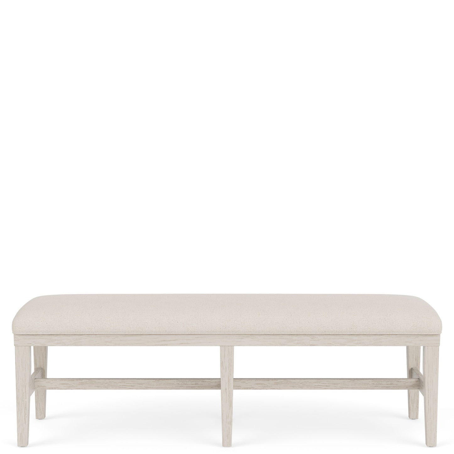 Glenndale - Upholstered Dining Bench - Aged White / Wheat