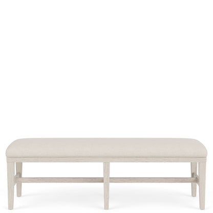 Glenndale - Upholstered Dining Bench - Aged White / Wheat