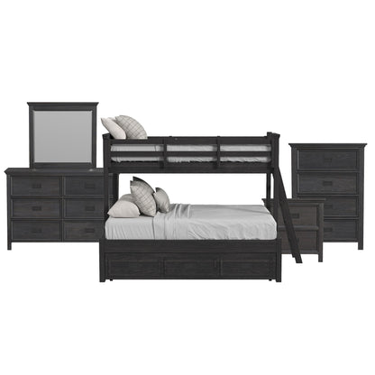 Hampton Kids - Bunk With Ladder And Trundle Bedroom Set