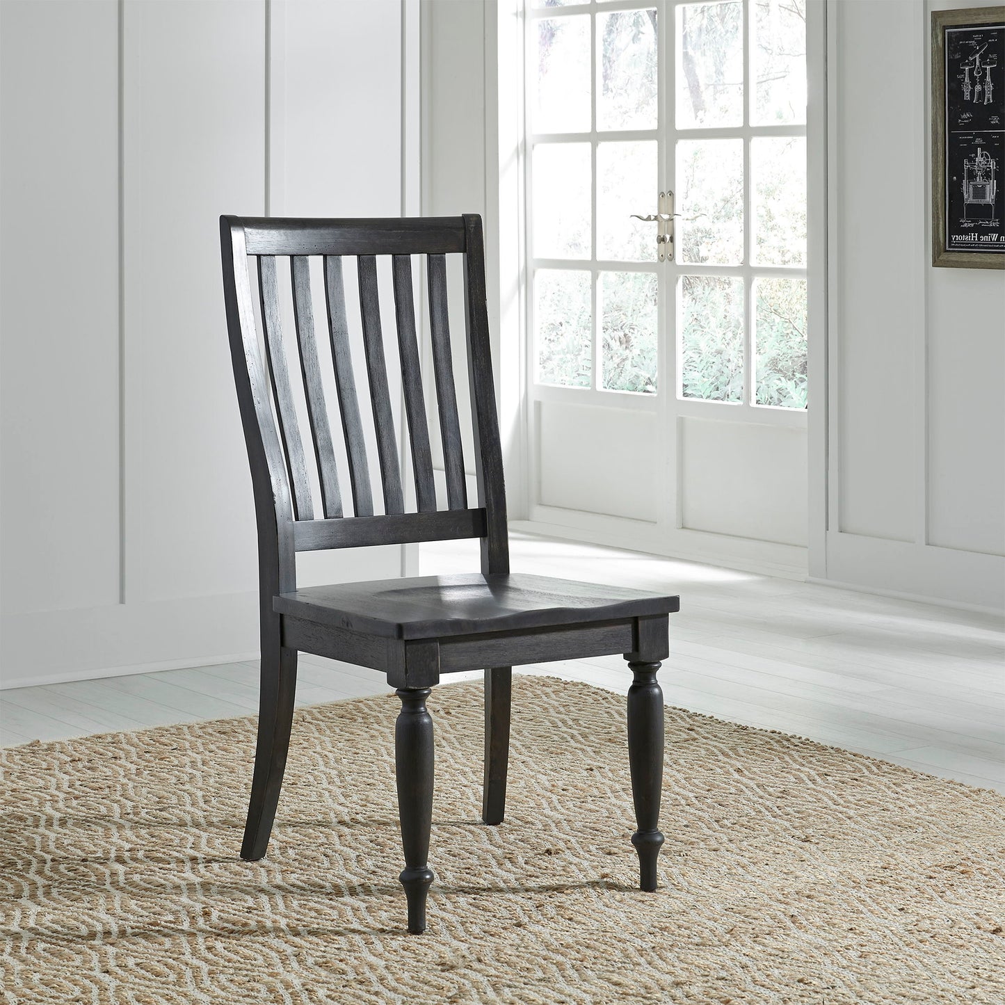 Harvest Home - Slat Back Side Chair - Chalkboard