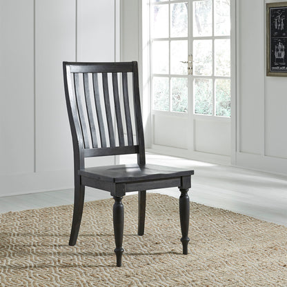Harvest Home - Slat Back Side Chair - Chalkboard