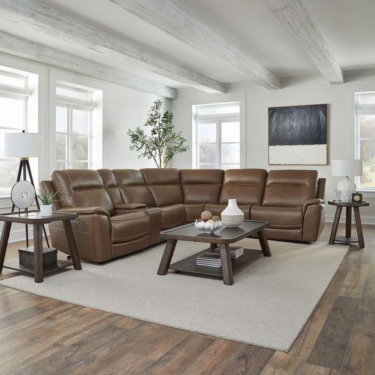 Collins - 6 Piece Sectional - York Chestnut