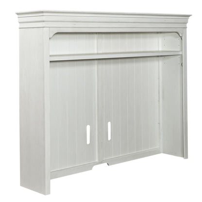 Allyson Park - Entertainment Hutch - Wirebrushed White / Charcoal