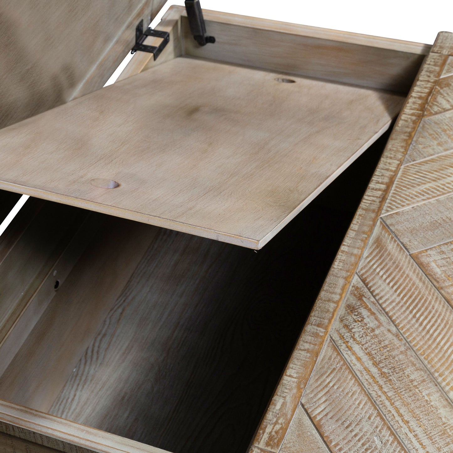 Parkland Falls - Square Lift Top Cocktail Table - Weathered Taupe