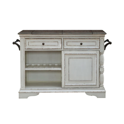 Magnolia Manor - Bar Cart - Antique White