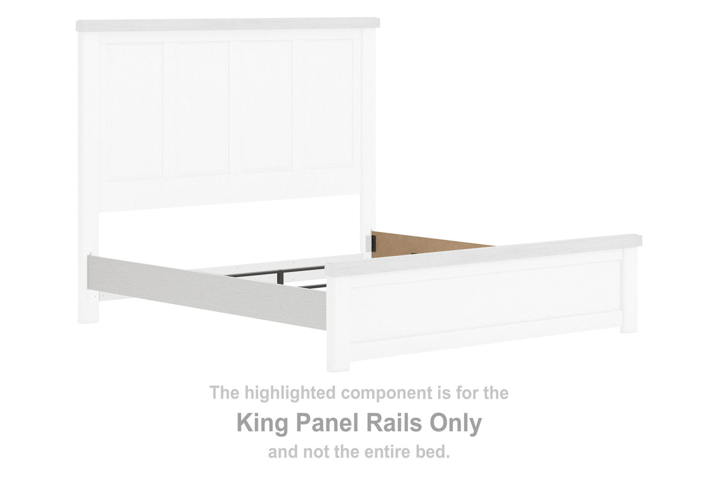 Savonport - King Panel Rails - White