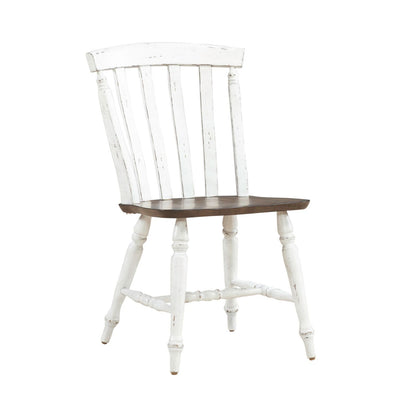 Al Fresco - Slat Back Side Chair - Graphite & Whitestone