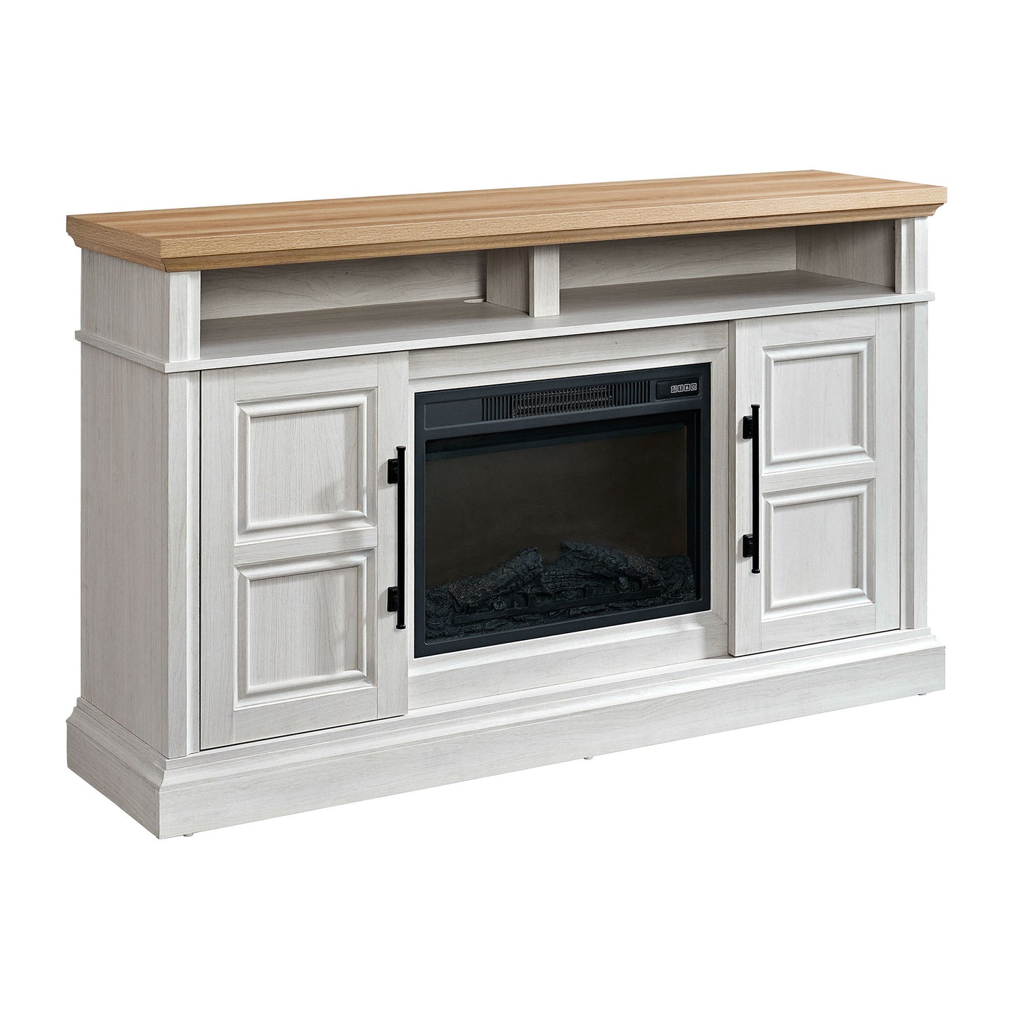 Villa - Console With 23" Fireplace Insert - White & Natural