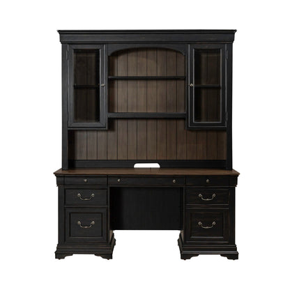 Meritage - Credenza & Hutch - Aged Charcoal