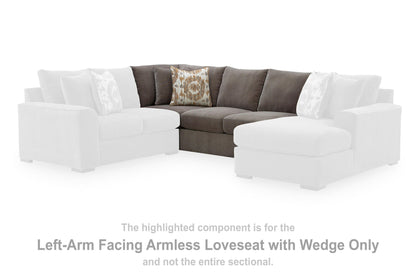 Larson Levee - LAF Armless Loveseat With Wedge - Espresso