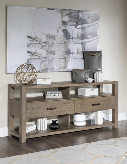 Hazel - Sofa Table - Weathered Stone