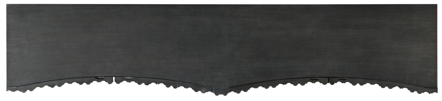 Melange - Apollo Credenza - Dark Gray / Gold