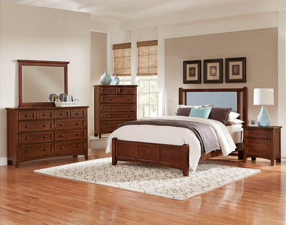 Bonanza - Ocean Blue Upholstered Bed With Mansion Footboard