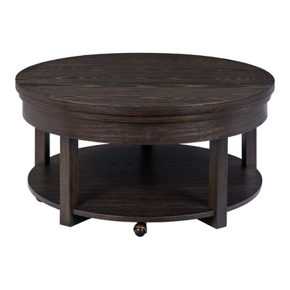 Weston - Round Lift Top Cocktail Table - Peppercorn