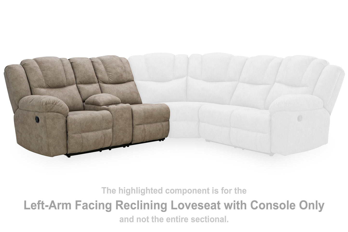 Pearce-Pike - LAF Reclining Loveseat With Console - Birch