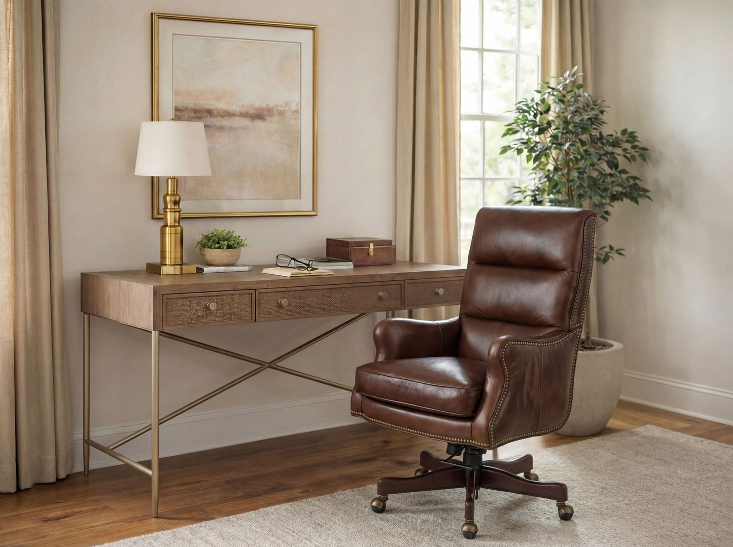 EC - Victoria Executive Swivel Tilt Chair - Dark Brown