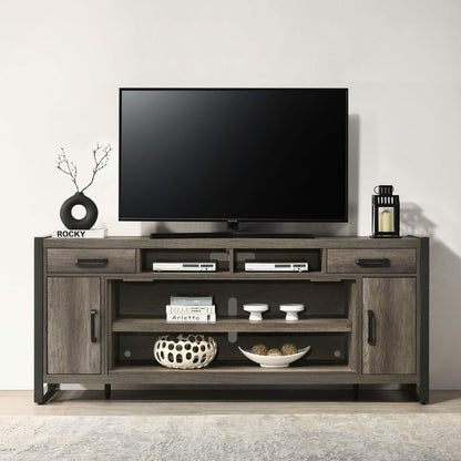 Fireplace TV Consoles - 78" Fireplace TV Console FTS - Brown