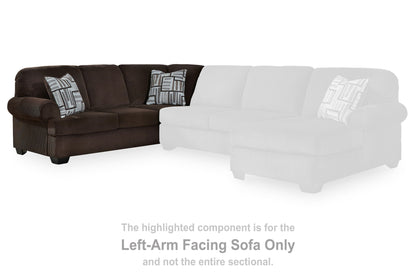 Kimlee - LAF Sofa With Corner Wedge - Chocolate
