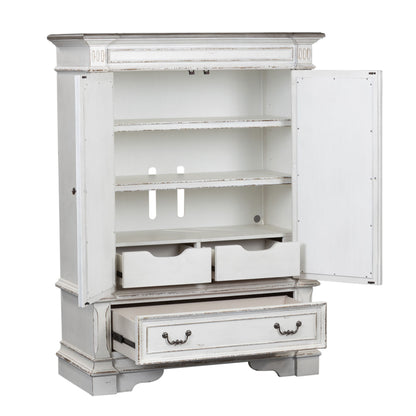 Abbey Park - Mirrored Door Chest - Antique White