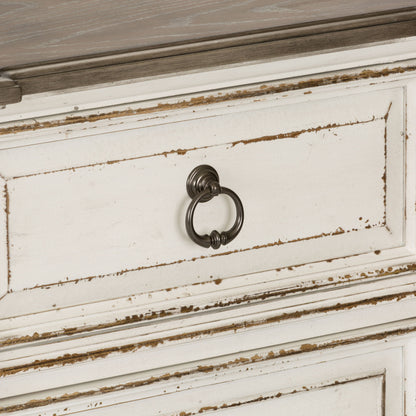 Abbey Park - 2 Drawer Nightstand With Charging Station - Antique White