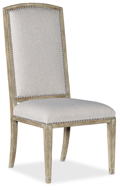 Castella - Upholstered Side Chair - Beige / Light Brown
