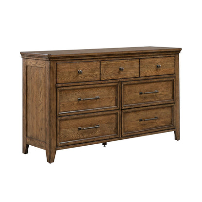 Carolina Park - 7 Drawer Dresser - Amber Brown