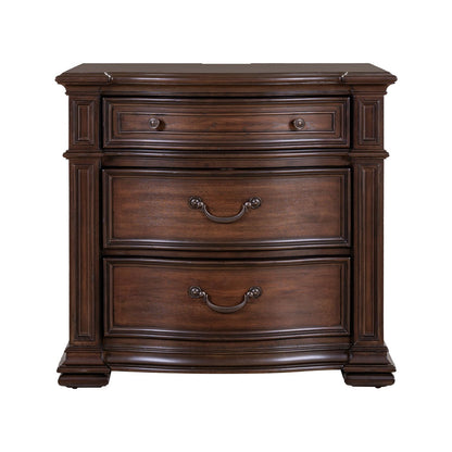 Provence Park - Bedside Chest With Charging Station - Chateau Brown