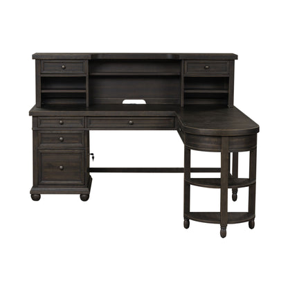 Harvest Home - L Shaped Desk Set With Hutch - Chalkboard