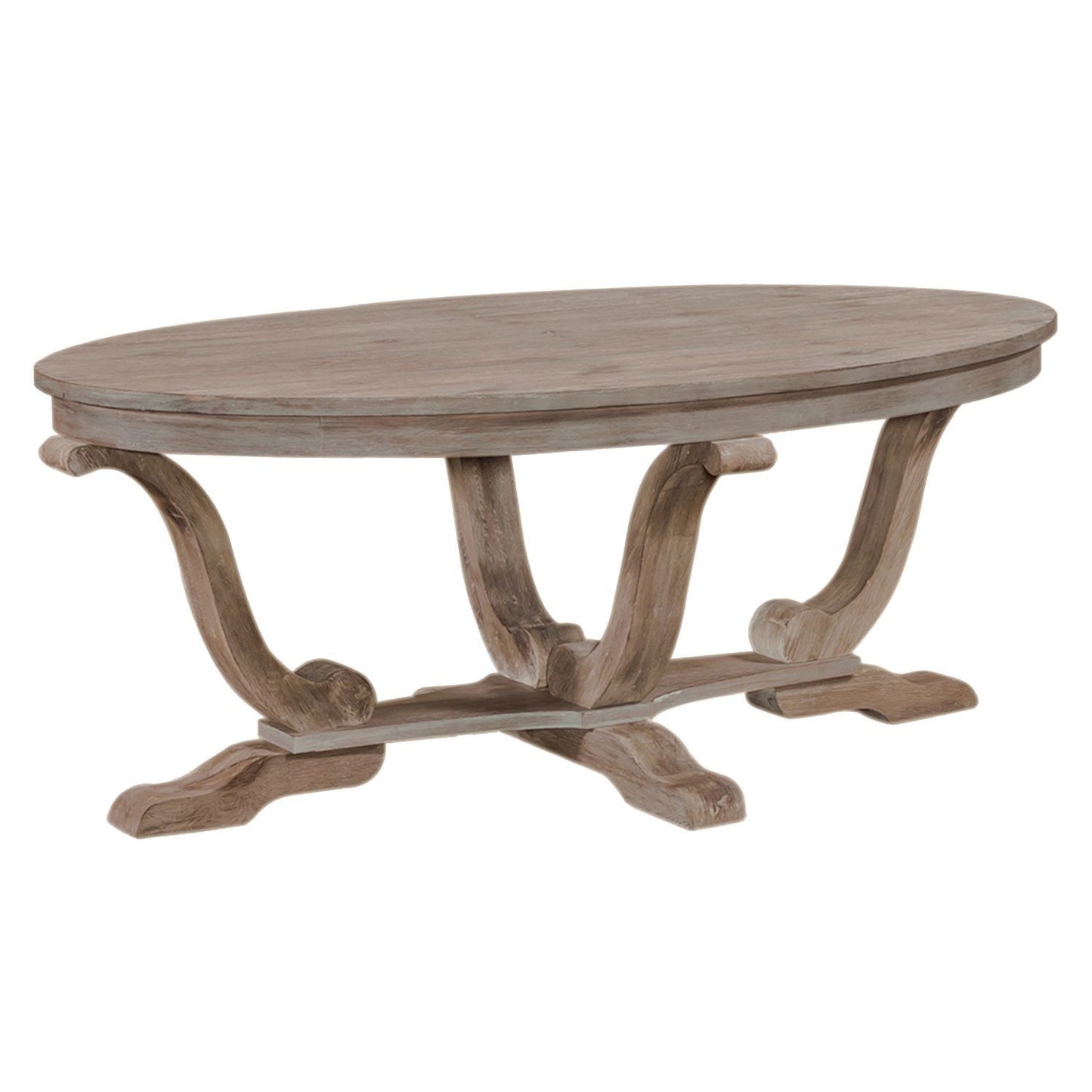 Greystone Mill - 3 Piece Table Set (1 Cocktail 2 End Tables) - Stone White Wash / Wirebrush Distressing