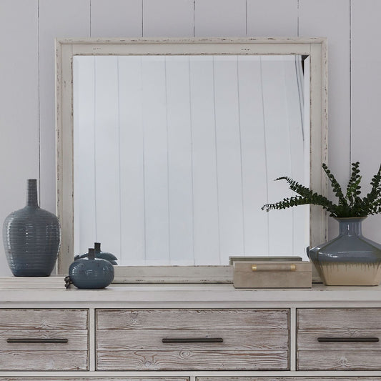 Backroads - Landscape Mirror - Weathered White