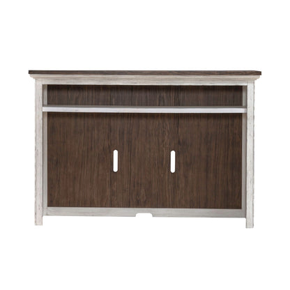 River Place - Entertainment Hutch - Riverstone White & Tobacco