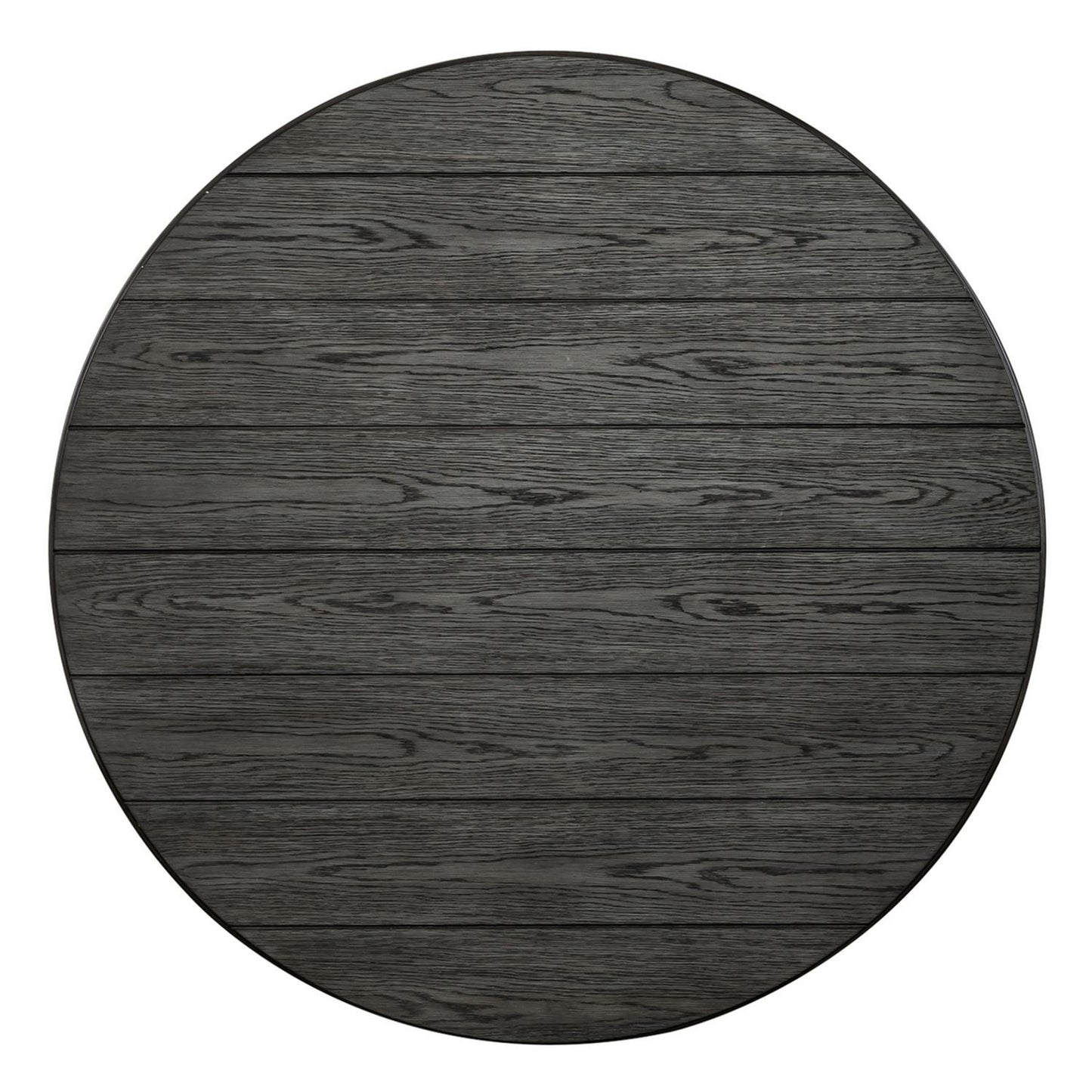 Allyson Park - Round Cocktail Table - Wirebrushed White / Charcoal
