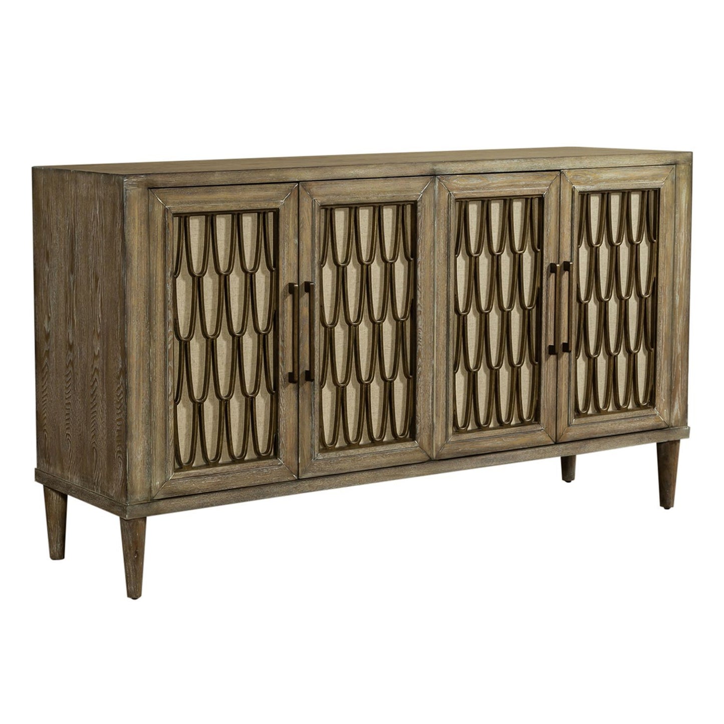 Devonshire - 4 Door Accent Cabinet - Driftwood